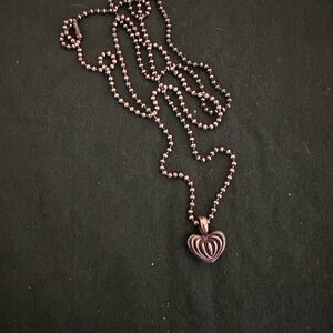LAGOS Vintage Sterling Silver Puff Heart Pendant 34”